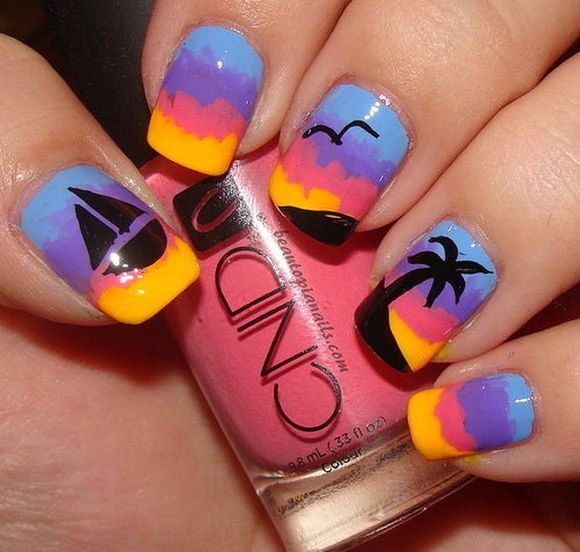 sunset-beach-nail-art